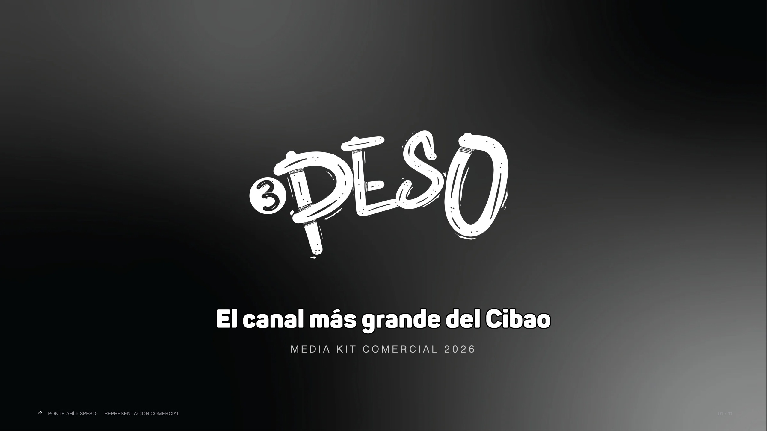 3Peso — El canal más grande del Cibao. Media Kit Comercial 2026.